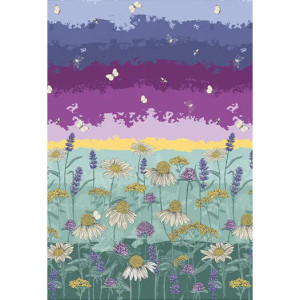 Bee Haven Sunrise Panel Multi - Benartex Fabric