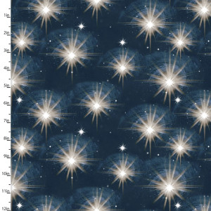 O' Holy Night Navy Northern Star - 3 Wishes Fabric
