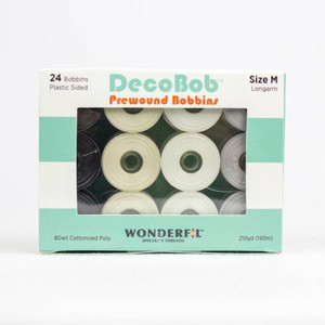 DecoBob Prewound Bobbins Size M 24ct - Basic Premier Stitching