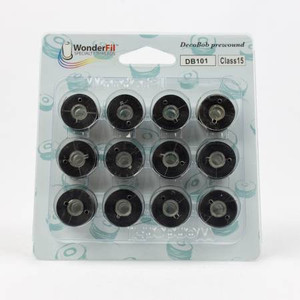 DecoBob Prewound Bobbins Class 15 (12ct) - Black