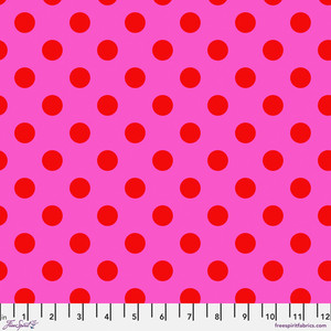 Pom Poms - Peony - Tula Pink Fabric