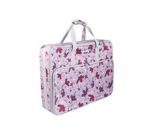 Tutto 26" Gray Rose Gray w/ Daisies Embroidery Project Bag