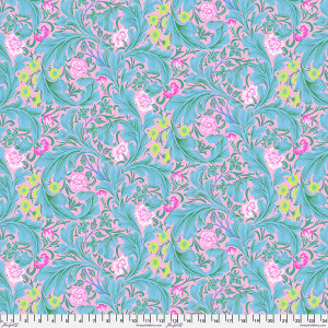 Kaffe x Morris & Co. Leicester Aqua - Free Spirit Fabrics