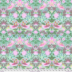 Kaffe x Morris & Co. Strawberry Thief Aqua - Free Spirit Fabrics