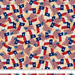 All Texas Shop Hop 2025 - Flag of Texas Cream - QT Fabrics