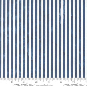 Sunshine Blue Skies Line Dance Stripes Indigo - Moda Fabric