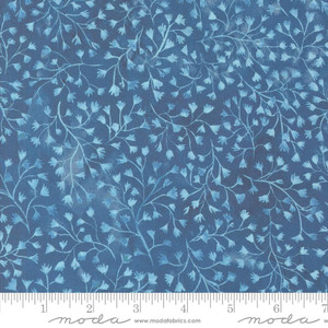 Sunshine Blue Skies Watercolor Leaf Vine Lake - Moda Fabric