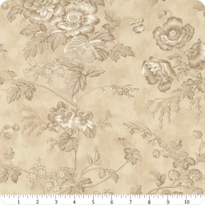 3 Sisters Favorites Vintage Linens Florals Taupe - Moda Fabric
