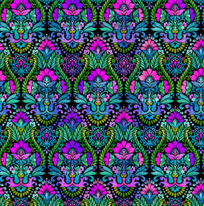 Vivid Brocade Jewel - In The Beginning Fabric