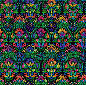 Vivid Brocade Multi- In The Beginning Fabric