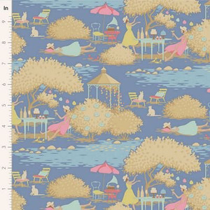 Tilda Sunday Brunch - Sunday Brunch Blue - Tilda Fabric TIL100596