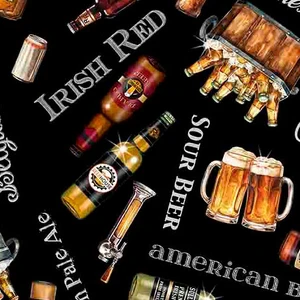 Brewmaster Beer Toss Black - QT Fabrics