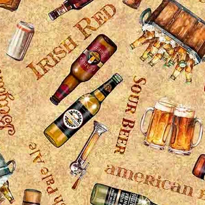 Brewmaster Beer Toss Tan - QT Fabrics