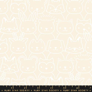 Woodland Park Animals Nursery Nature Shell - Ruby Star Society Fabrics 1082-11