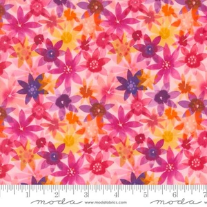 Flower Patches Garden Plot Florals Bubblegum - Moda Fabrics 21827-13