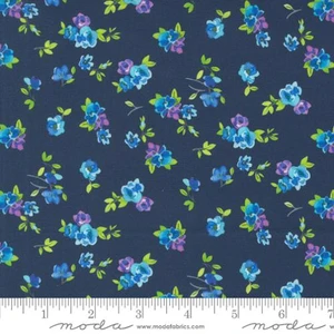 Flower Patches Vintage Chintz Florals Midnight - Moda Fabrics 21828-21