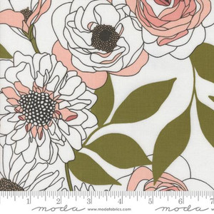 Botany Large Floral Cabbage Rose Paper - Moda Fabrics 11550-11