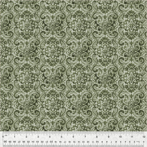 Boho Chicks Damask Sage - Windham Fabrics 54563-7