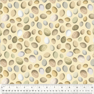 Boho Chicks Fresh Eggs Eggshell - Windham Fabrics 54562-3