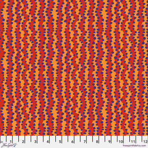 Kaffe Fassett Collective February 2025 SM Bubble Stripe - Red - Free Spirit Fabrics pwbm097-red