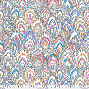 Kaffe Fassett Collective February 2025 Marble Scallops - Grey - Free Spirit Fabrics pwgp207-grey