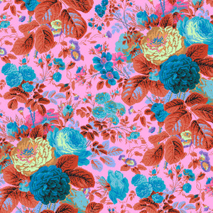 Kaffe Fassett Collective February 2025 Gradi Floral Lavender - Free Spirit Fabrics pwpf053-lavender