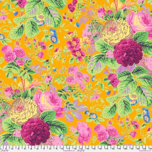 Kaffe Fassett Collective February 2025 Gradi Floral Gold - Free Spirit Fabrics pwpj053-gold