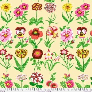 Kaffe Fassett Collective February 2025 Flower Studies - Ecru - Free Spirit Fabrics pwgp205-ecru