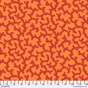 Kaffe Fassett Collective February 2025 Coral - Red - Free Spirit Fabrics pwpj004-red