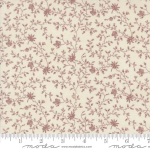 3 Sisters Lavender Fields Floral Leaf Vine Butterfly Porcelain - Moda Fabrics 44361-22