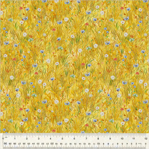 Highland Hooves Grazing Grounds Sunshine - Windham Fabrics 54462-6
