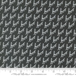 Hey Boo Words Midnight - Moda Fabrics 5212-16