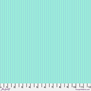 Tula Pink Tiny Stripes - Misty - True Colors - Free Spirit Fabric PWTP186.MISTY