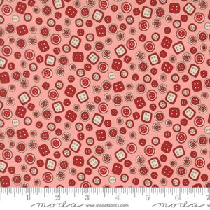 Threads Buttons Pink - Moda Fabric 55682-12