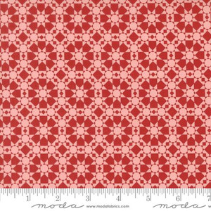 Threads Quilted Star Geometrics Pink - Moda Fabric 55683-22