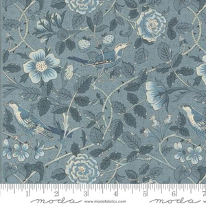 Sacre Bleu Birds French Blue - Moda Fabric 13972-16