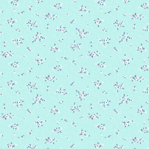Louisa Petite Floral Light Aqua - Clothworks Fabric Y4411-32