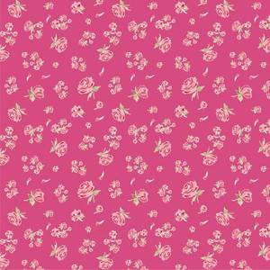Stolen Moments Tossed Roses Rose - Poppie Cotton Fabric SM25312