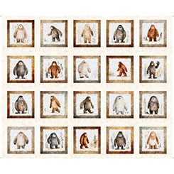 Bigfoot Cream Picture Patches Panel - QT Fabric 30991-E