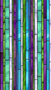 Tree of Life Blue Stripe - QT Fabric 30928-B
