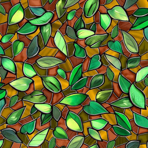 Tree of Life Chestnut Leaves - QT Fabric 30927-A