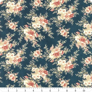 Sandalwood Cassandra Florals Indigo - 3 Sisters Fabric 44384-14