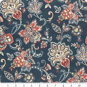 Sandalwood Fleur Paisley Indigo - 3 Sisters Fabric 44382-14