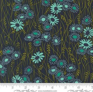 Color Crush Mingle Florals Indigo - Moda Fabric 10881-14