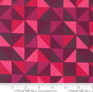 Color Crush Prism Geometric Magenta - Moda Fabric 10883-25