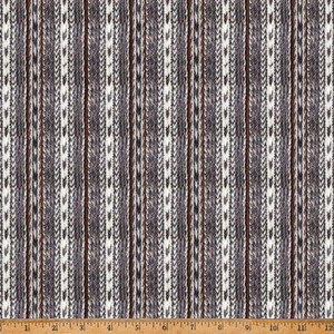 Rodeo Dreams Western Stripe Charcoal - Hoffman Fabric W5531-55 Premier Stitching