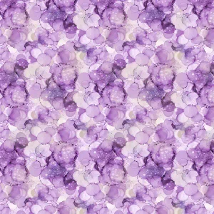 Alcohol Inks Digital Drops Purple - Clothworks Fabric Y4071-27 Premier Stitching