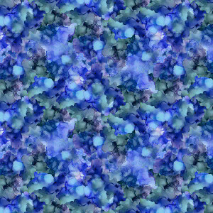 Alcohol Inks Digital Drops Indigo - Clothworks Fabric Y4071-95 Premier Stitching