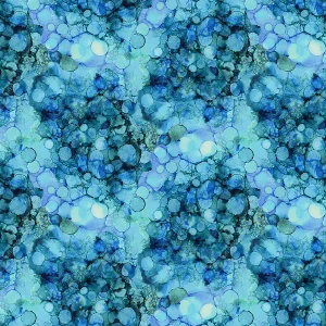 Alcohol Inks Digital Drops Dark Sky - Clothworks Fabric Y4071-99 Premier Stitching
