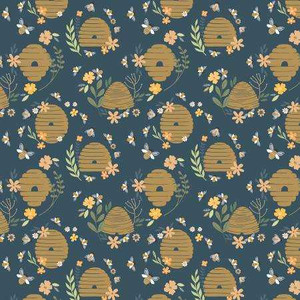The Bees Knees Bee Hive Iris - Dear Stella Fabric ST-D3055IRIS Premier Stitching